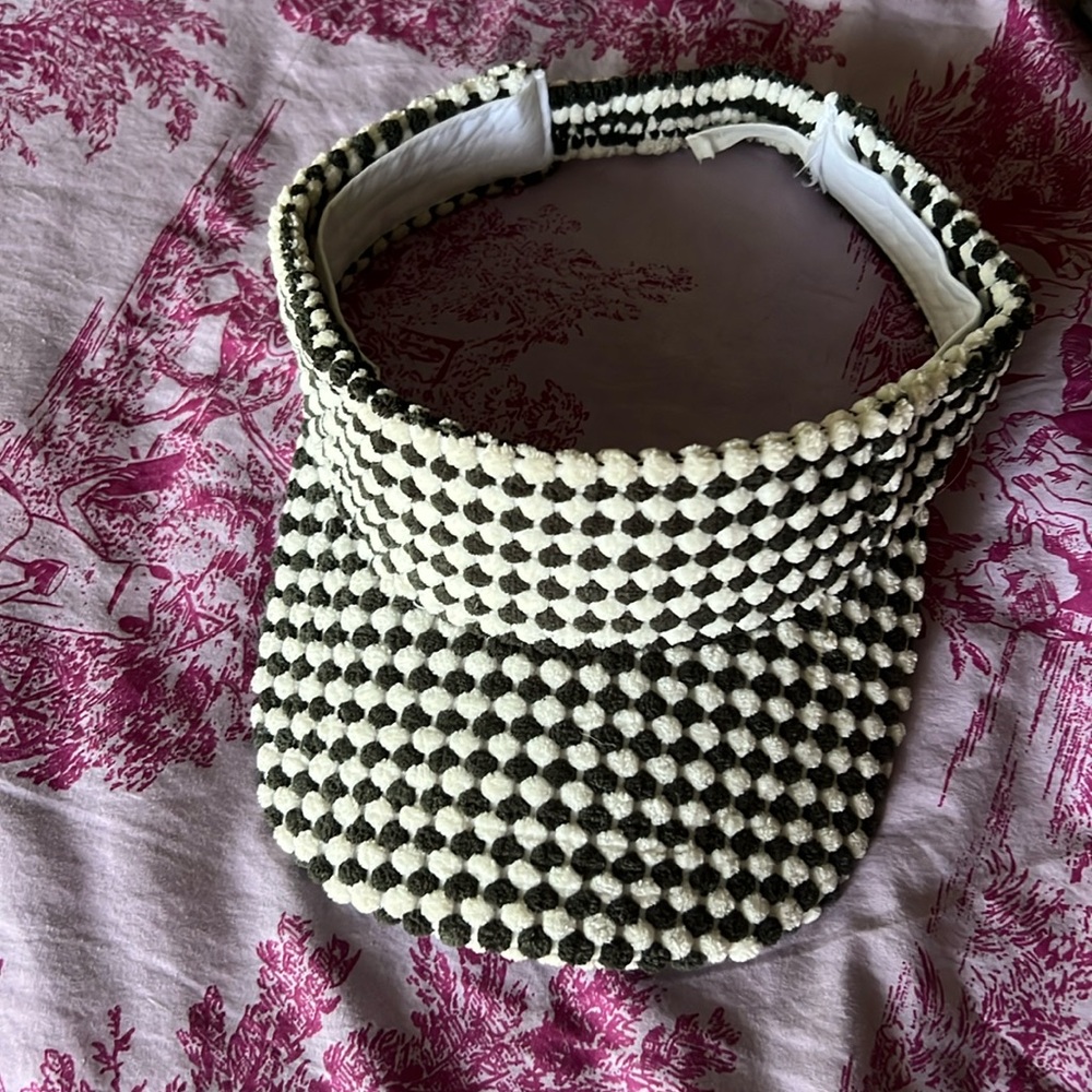 Anthropologie checkered visor